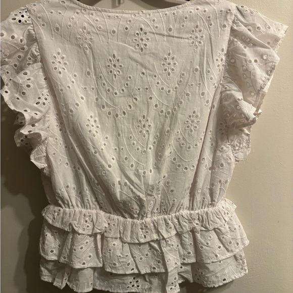 Express Eyelet Peplum Top - Picture 5 of 5